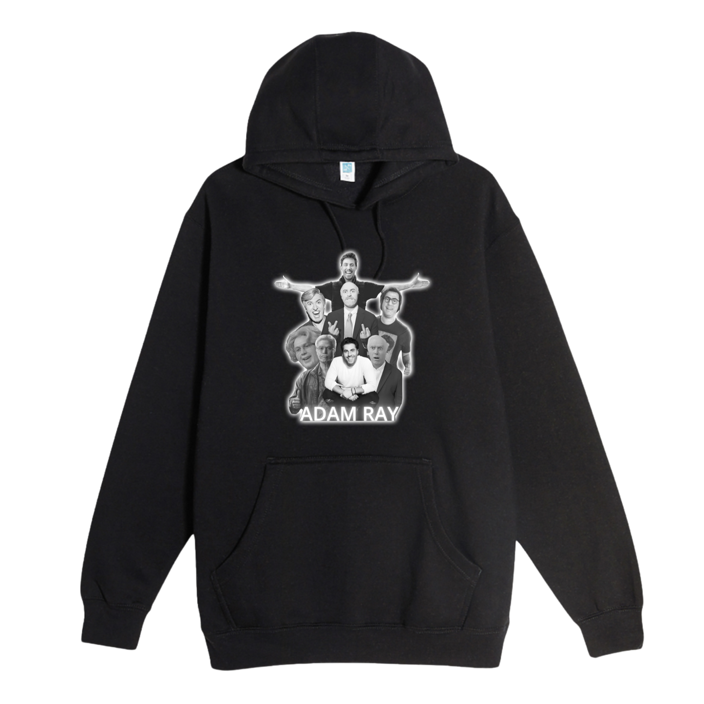 Character Collage Hoodie Black